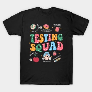 Retro Testing Squad, Teacher Test Day, Motivational, Last Day Of School T-Shirt